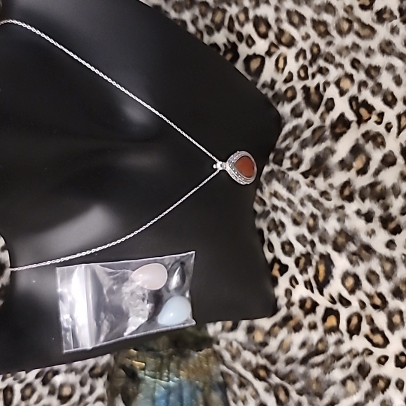 Interchangeable Stone 925 Necklace - Picture 3 of 5